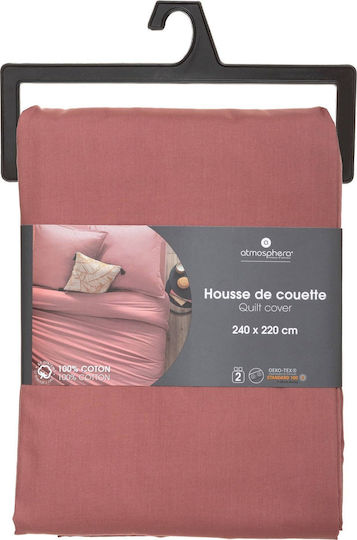 Atmosphera Плик за Завивка Памучен Кинг Сайз 240x220 Розов