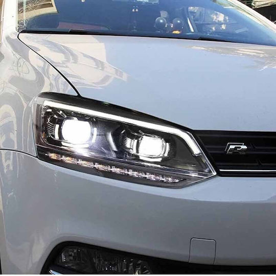 Frontscheinwerfer Set VW Polo 6R/6C 09-17 DRL Passat Matrix Look & Dynamische Blinker Voll-LED Motor