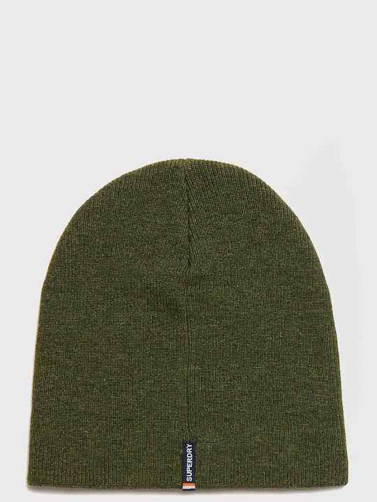 D3 Sdna Essential Logo Knitted Beanie Beanie Γυναικείος Σκούφος Πλεκτός σε Πράσινο χρώμα