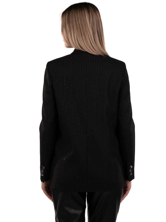 Vicolo Women's Double Breasted Blazer Black