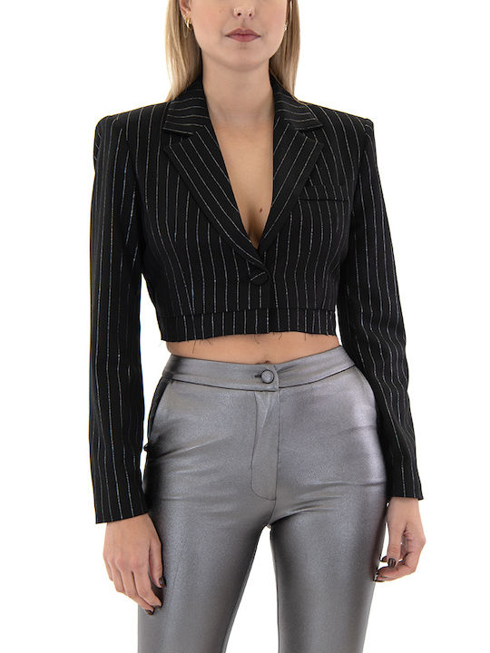 Zoya Blazer Kurz Damen Blazer Silver-black