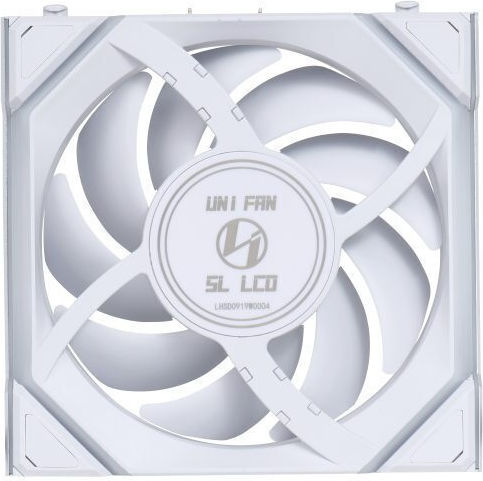 Lian Li UNIFAN SL Wireless LCD Reverse Blade Case Fan 120mm (1900rpm / 51.45cfm) με RGB Φωτισμό 3τμχ Λευκό