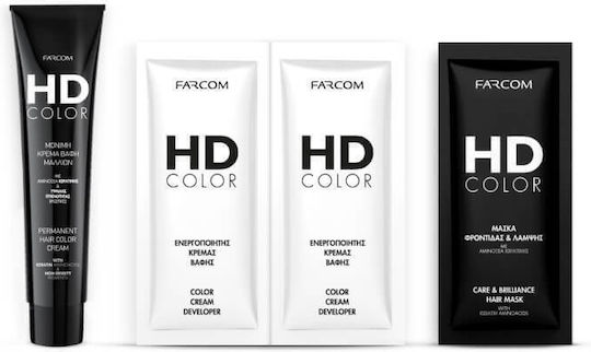 Farcom HD Color Βαφή Μαλλιών 9.1 Ξανθό Πολύ Ανοιχτό Σαντρέ 60ml