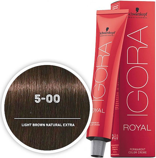 Schwarzkopf Igora Royal Vopsea de păr 5-00 Castaniu Deschis Intens Natural 60ml
