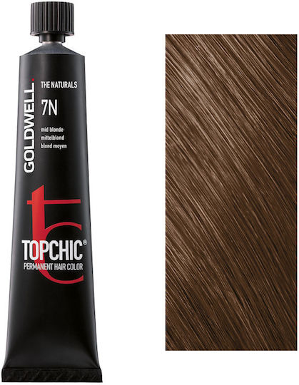 Goldwell Topchic Permanent Hair Color Βαφή Μαλλιών 7N Ξανθό Μεσαίο Φυσικό 60ml