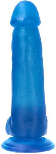 Toyz4lovers Glass Dildo with Balls and Suction Cup Blue 31cm