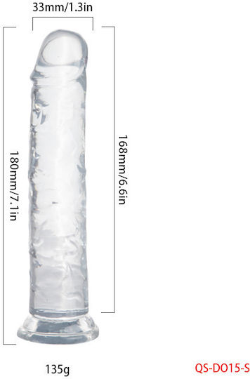 Glass Dildo Transparent 18cm