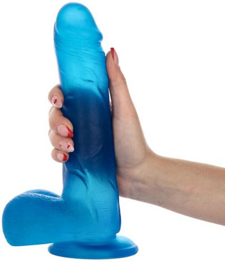Toyz4lovers Dildo realist cu Scrotum Albastru 23cm