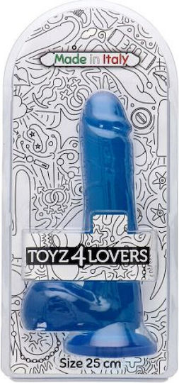 Toyz4lovers Dildo realist cu Scrotum Albastru 23cm