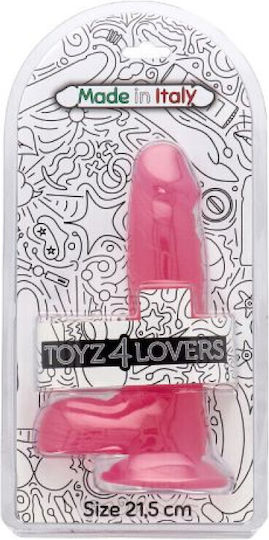 Toyz4lovers Realistisches Dildo mit Hoden und Saugnapf Rosa 24cm