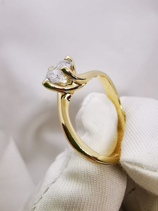Kosmima1 Femeie Inel cu Zirconiu din Aur 14K