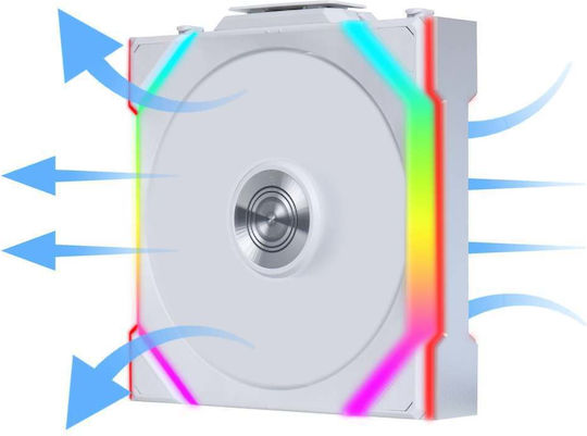 Lian Li UNIFAN SL Wireless Reverse Blade Case Fan 120mm (2000rpm / 64cfm) with RGB White Lighting
