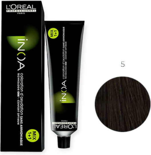 L'Oréal Professionnel Inoa Haarfärbemittel Kein Ammoniak 5 Hellbraun 60ml