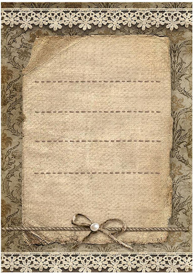 Σετ 8 Ριζόχαρτα Ντεκουπάζ Stamperia 10.5×14.8cm Backgrounds Old Lace