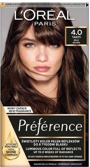 L'Oreal Paris Preference Боя за коса 4.0 Тахити Браун