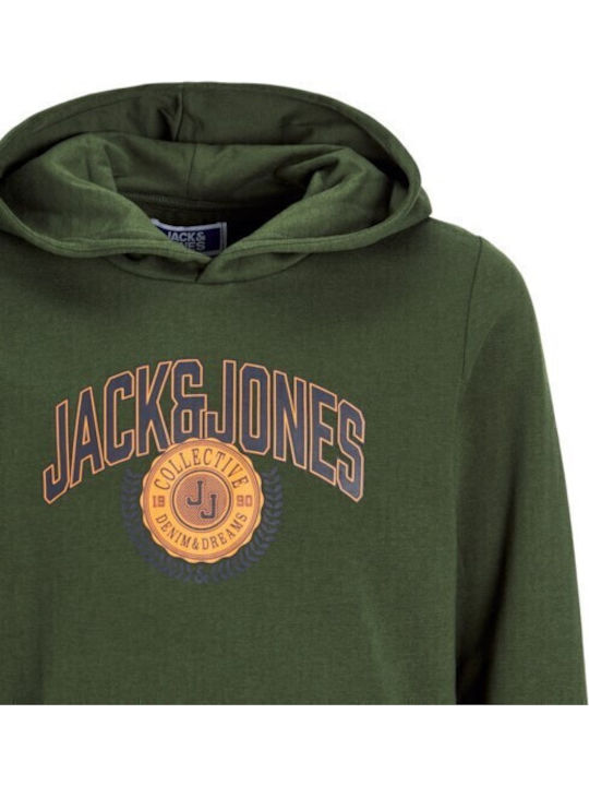 Kids Sweatshirt with Hood and Pockets Haki