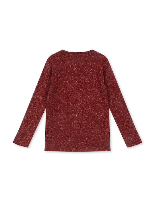 Konges Slojd Children's Blouse Long Sleeve Red Dahlia