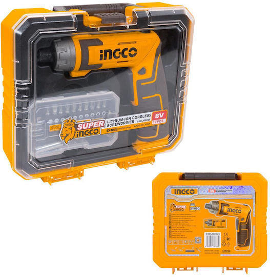 Ingco CSDLI08025 Șurubelniță cu Baterie 8V
