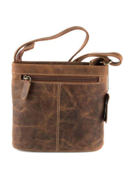 Leder Damentasche Schultertasche Braun