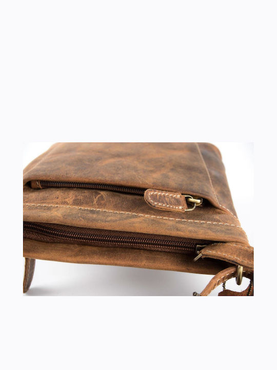 Leder Damentasche Schultertasche Braun