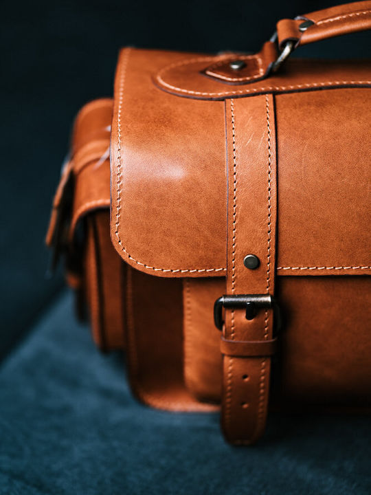 Leder Damentasche Umhängetasche Tabac Braun