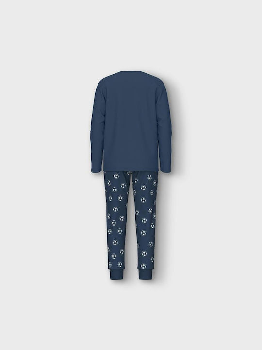 Name It Παιδική Πιτζάμα Χειμωνιάτικη Βαμβακερή Dark Denim