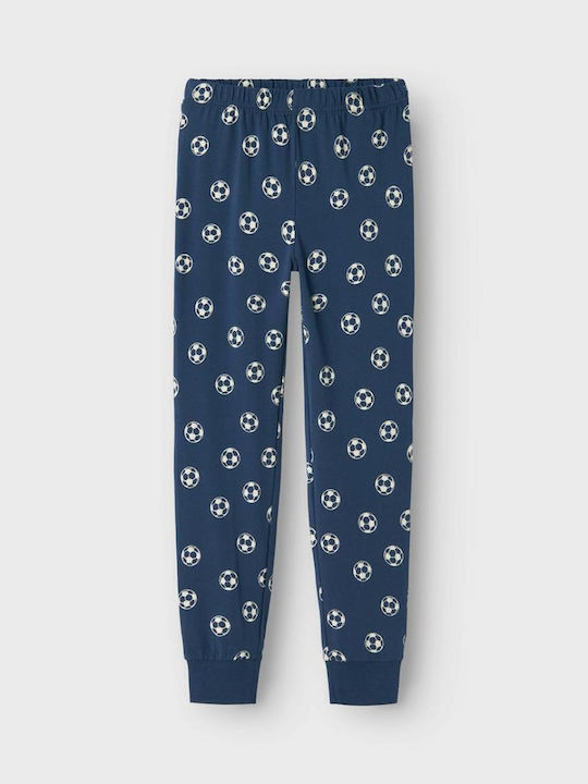Name It Παιδική Πιτζάμα Χειμωνιάτικη Βαμβακερή Dark Denim
