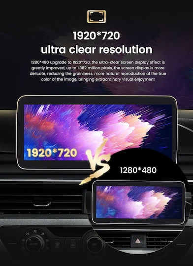 Carmedia Car Audio System for Audi A4 / A5 2008-2015 (Bluetooth/USB/AUX/WiFi/GPS/Apple-Carplay/Android-Auto) with Touch Screen 10.25"