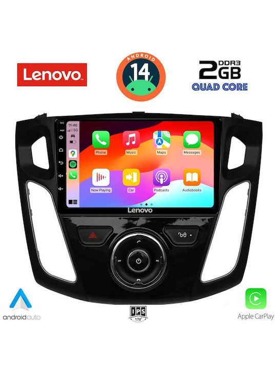 Lenovo Ηχοσύστημα Αυτοκινήτου για Ford Focus 2011-2018 (Bluetooth/USB/AUX/WiFi/GPS/Apple-Carplay/Android-Auto) με Οθόνη Αφής 9"