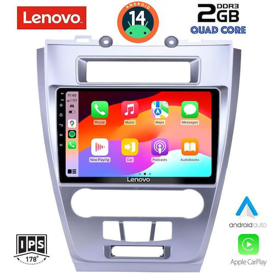 Lenovo Car Audio System for Ford Fusion 2012-2017 (Bluetooth/USB/AUX/WiFi/GPS/Apple-Carplay/Android-Auto) with Touch Screen 10"
