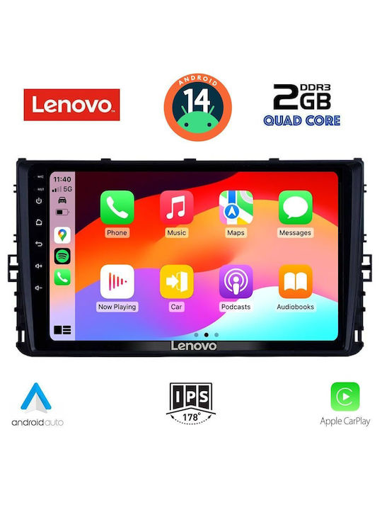 Lenovo Auto-Audiosystem für Volkswagen Polo / T-Roc / T-Kreuz 2017> (Bluetooth/USB/AUX/WiFi/GPS/Apple-Carplay/Android-Auto) mit Touchscreen 9"