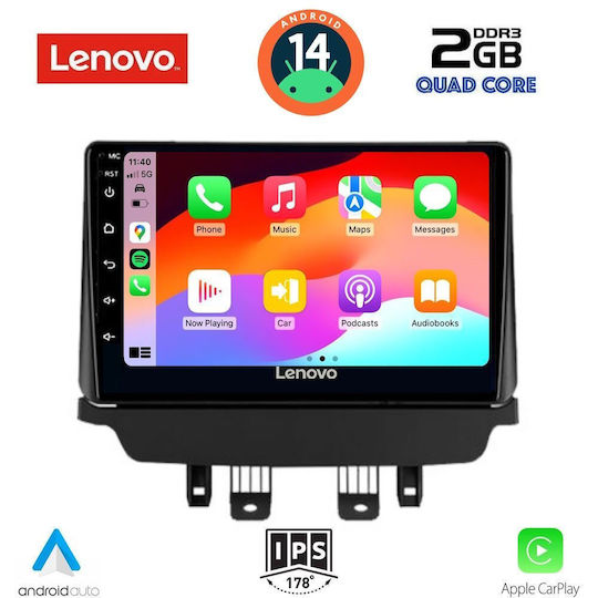 Lenovo Автомобилна Аудио Система (Блутут/USB/AUX/WiFi/GPS/Apple-Carplay/Android-Auto) с Тъчскрийн 9"