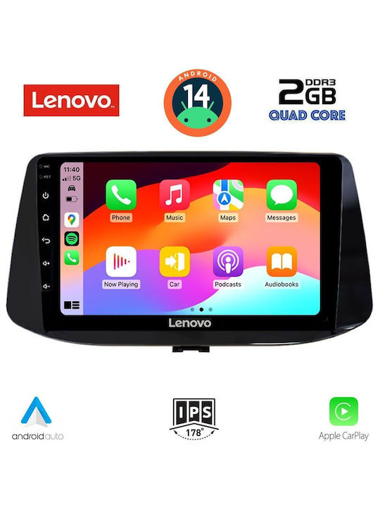 Lenovo Car Audio System for Hyundai i30 2018> (Bluetooth/USB/AUX/WiFi/GPS) with Touch Screen 9"