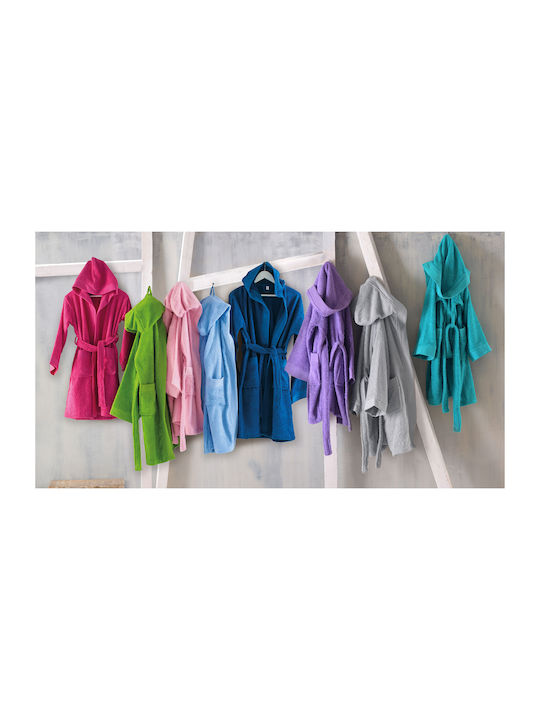 Rythmos Kids Hooded Bathrobe Fuchsia