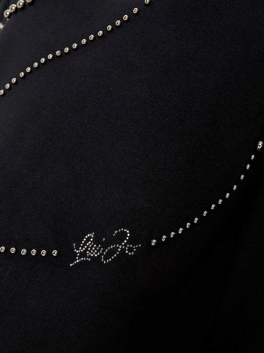 Maglia Chiusa Damen Langarm Pullover Black
