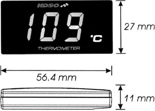 Koso Super Slim Motorcycle Digital Speedometer