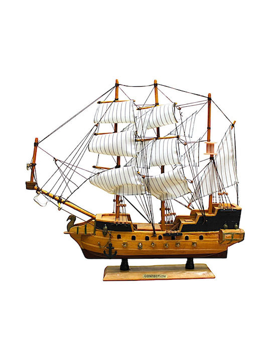 Wooden Decorative Sailing Ship 48x45x10cm 7dis127