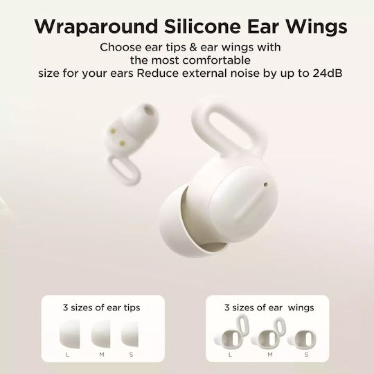 Joyroom JR-TS1 Sleep In ear Bluetooth хендсфри Слушалки с Кутийка за Зареждане Черен