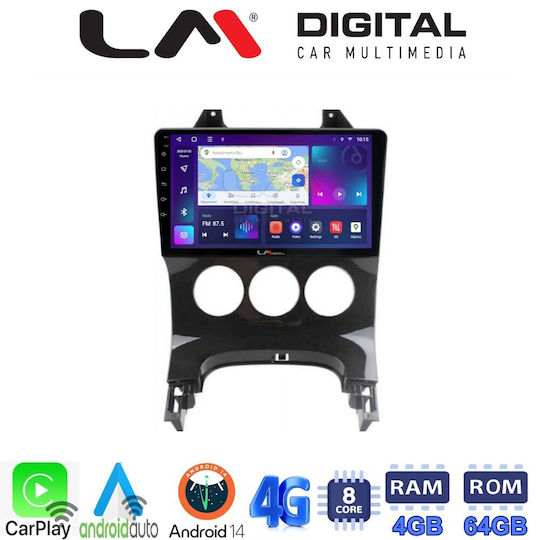 LM Digital Ηχοσύστημα Αυτοκινήτου για Peugeot 3008 / 206 / 5008 2009-2016 με A/C (Bluetooth/USB/WiFi/GPS/Apple-Carplay/Android-Auto) με Οθόνη 9"