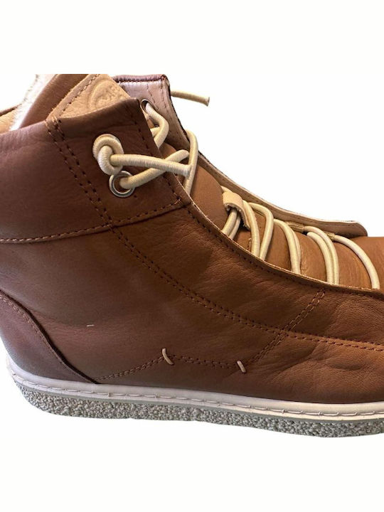 Leather Women's Ankle Boots Tabac Brown