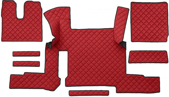 Set of Front and Rear Mats Universal 3pcs MAN TGX 2020+ Red