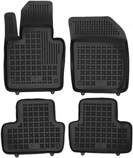 Rezaw Plast Set of Front and Rear Mats 5pcs Tray Type for Volvo XC 60 (II) Hybrid Black