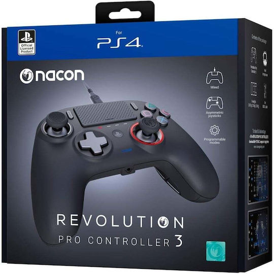 Nacon Revolution Pro 3 Ενσύρματο Gamepad για PS4 Μαύρο