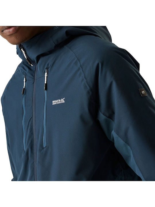 Stretch Winter Jacket Puffer Waterproof and Windproof Navy Blue