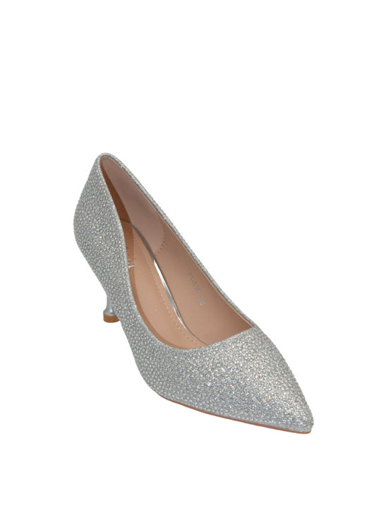 Morena Spain Pointed Toe Silver Medium Heels