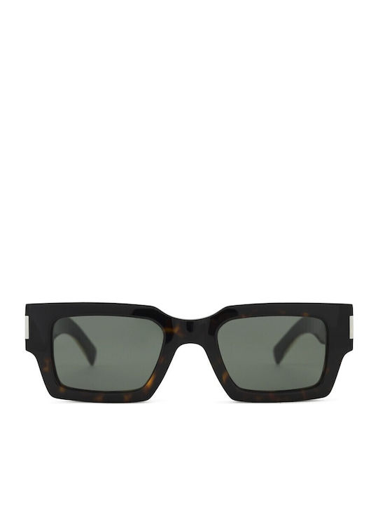 Ysl Unisex Sunglasses with Brown Tartaruga Plastic Frame and Gray Lens SL 572 002