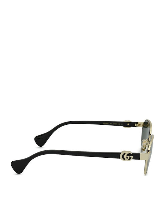 Gucci Women’s Sunglasses with Gold Metallic Frame and Grey Lens GG1593S 001