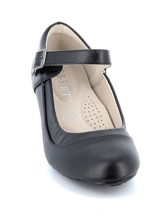 Pumps mit Riemchen Schwarz