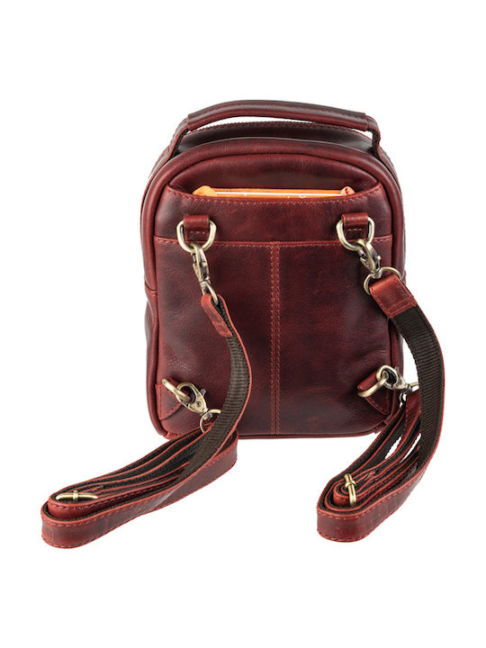 Leder Damentasche Rucksack Braun
