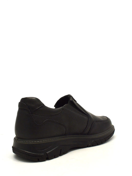Leder Herren Freizeitschuhe Schwarz